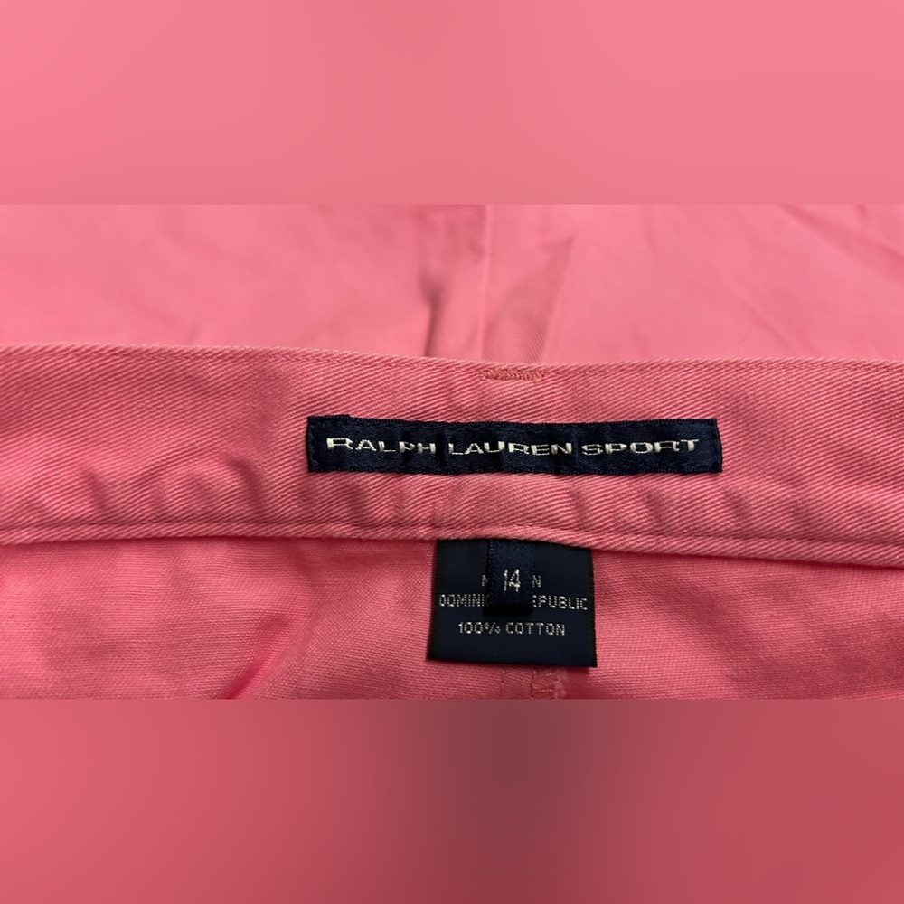 New Ralph Lauren Sport Pink Shorts size 14 100% Cotton Summer - Picture 7 of 16